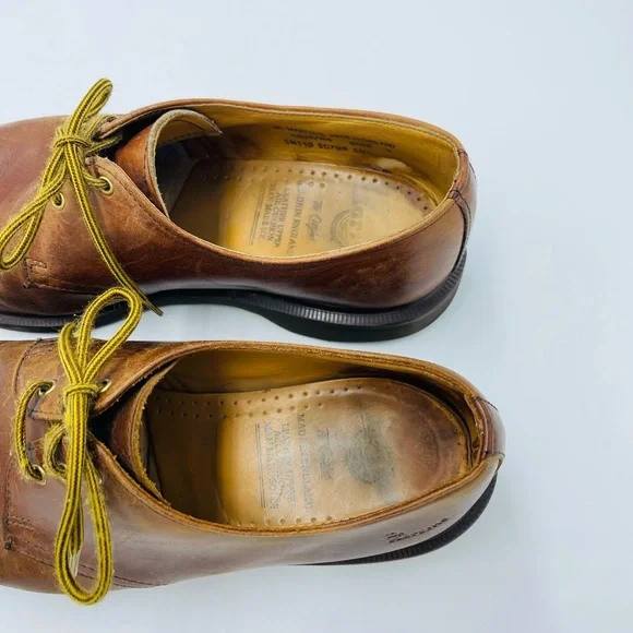 Mens Vintage Brown Oxford Made In England Dr. Martens 1461